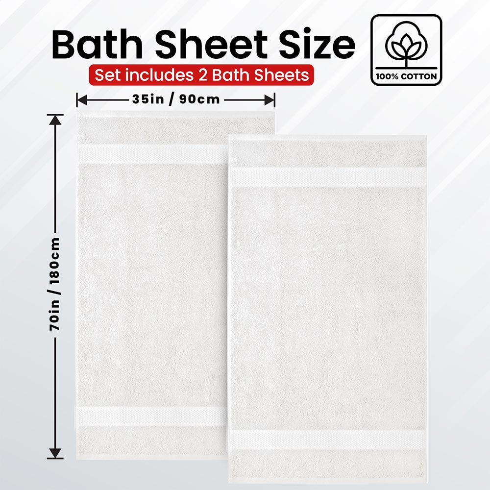 Premium Bath Sheets Towels for Adults – 2 Pack Extra Large Bath Towels 90x180cm-100% Soft Cotton, Absorbent Oversized Bathroom Towels, Hotel & Spa Quality Towel - Serene Teal