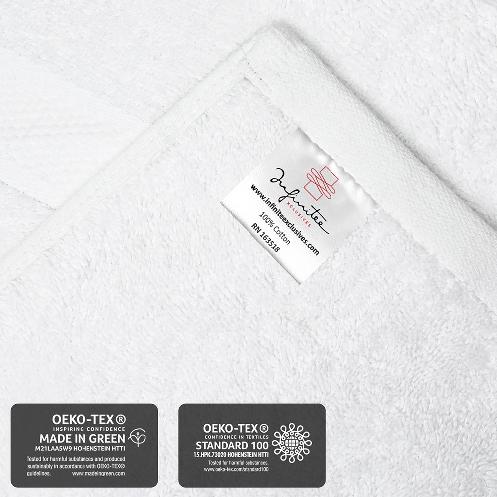 12 Pack Face Cloths |30x30 cm| 100% Cotton Wash Cloths - Ultra Soft & Highly Absorbent Fingertip Towels for Spa, Gym, Hotel & Bathroom - Brilliant White
