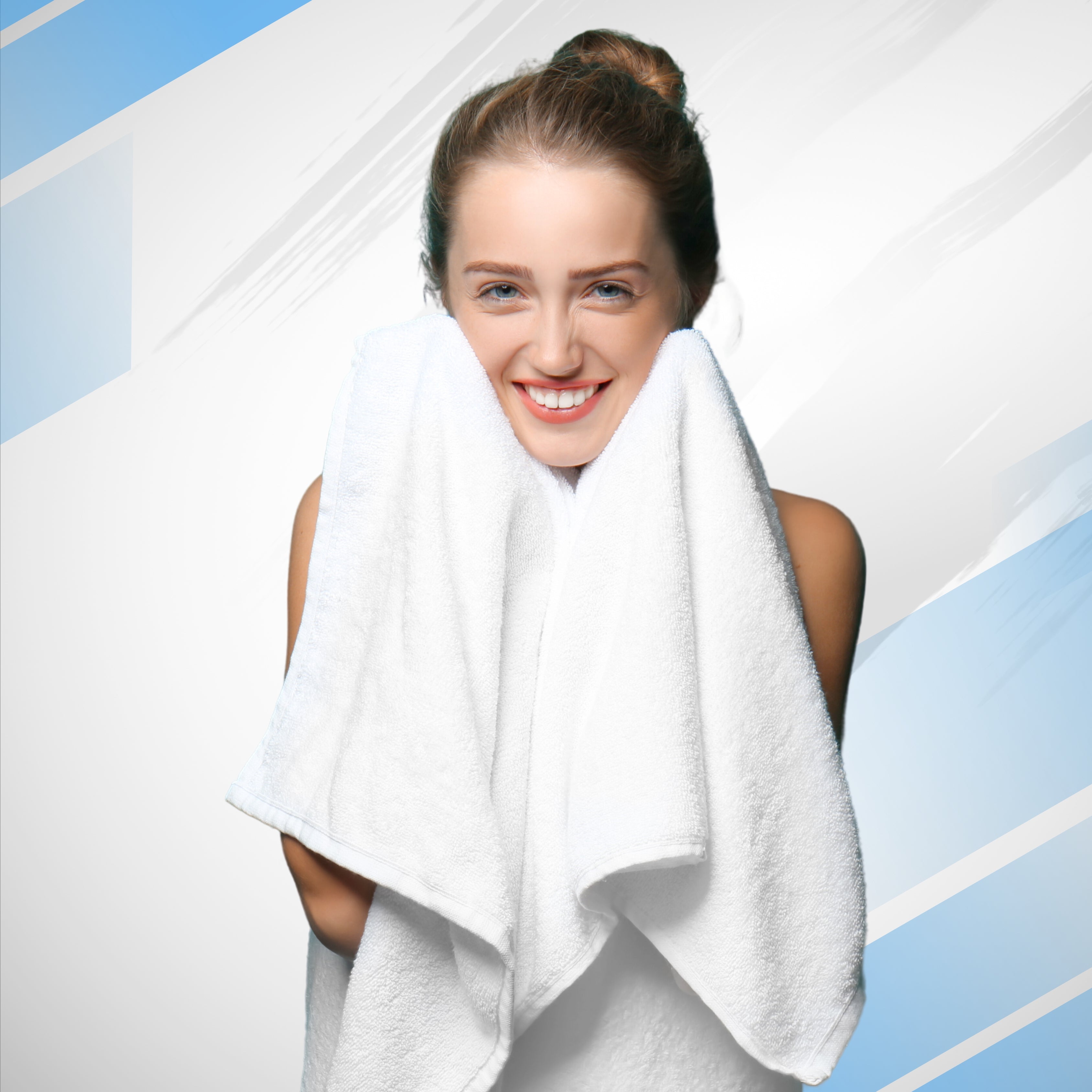 Premium Bath Towels for Bathroom Set of 4 (70x140 cm), 100% Soft Ring-Spun Cotton Bathroom Towels, Quick Dry, Durable, Ideal for Daily Use - Profound Purple